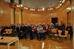La diputada socialista, Isabel López, critica la nova llei de pensions en un acte al Centre Cultural -Imatge 2-