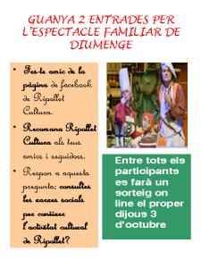 Guanya dues entrades al Teatre amb el facebook de Ripollet Cultura -Imatge 1-
