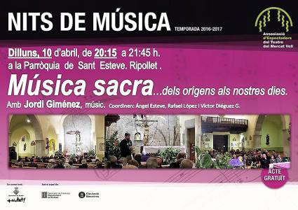 El director de l'Escola de Música ofereix una xerrada sobre la història de la música sacra -Imatge 1-