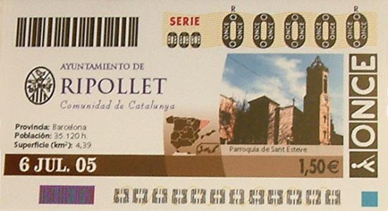 L´ONCE dedica el seu cupó a Ripollet -Imatge 1-