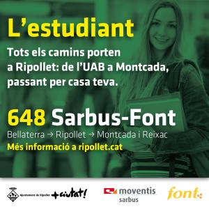 Nova parada d'autobús de la línia 648 a l'IES Jaume Mimó -Imatge 1-