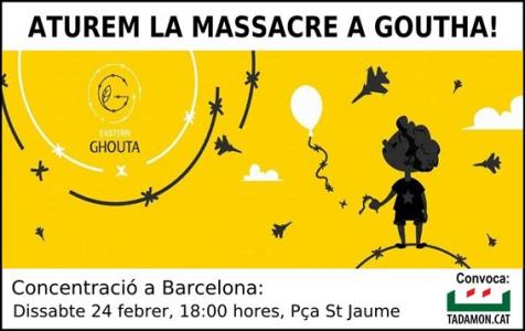 La Plataforma de Suport a les Persones Refugiades se suma al clam contra la massacre a Ghouta  -Imatge 1-