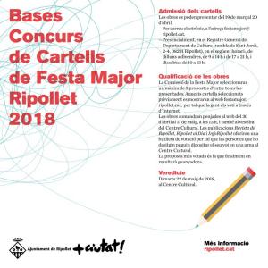 Bases del concurs de cartells de Festa Major 2018 i autoritzaci a menors -Imatge 1-