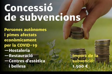Nova línia d'ajuts per a autònoms i pimes de la restauració i l'estètica afectades per la COVID-19 -Imatge 1-