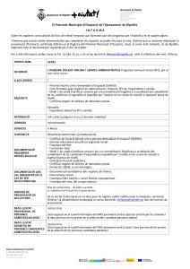 Oferta 1 persona docent d'oficina i serveis administratius -Imatge 1-