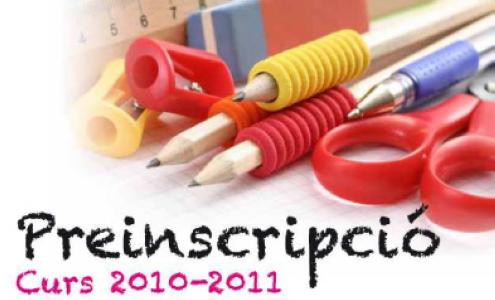 Calendari de preinscripció i matriculació 2010-2011 -Imatge 1-