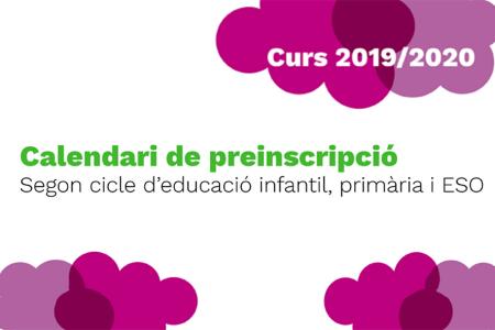 Comença la preinscripció per a educació infantil de segon cicle, educació primària i ESO -Imatge 1-