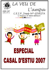 El CEIP Ginesta edita una revista especial sobre el Casal d'Estiu 2007 -Imatge 1-