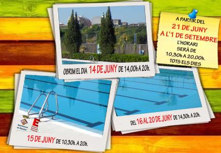 La piscina descoberta obre el 14 de juny  -Imatge 1-