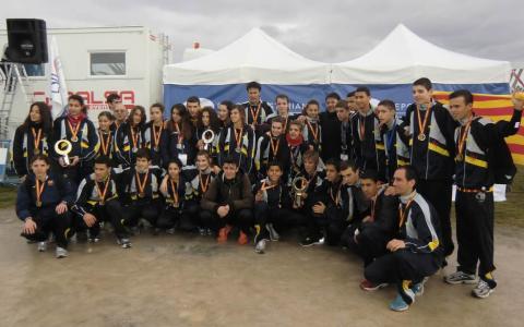 Claudia Martínez, segona classificada del Campionat d'Espanya de Cros amb la selecció catalana cadet -Imatge 1-