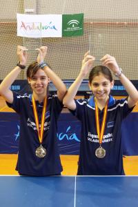 Anna Ibañez i Mireia Badosa Campiones d'Espanya de Tennis Taula -Imatge 1-