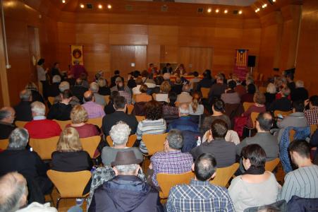 El president de l'ANC, Jordi Sànchez, omple la sala d'actes del Centre Cultural -Imatge 1-