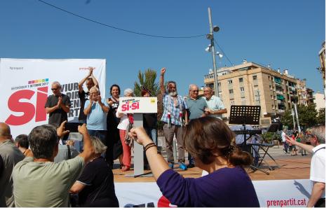 El COP-Compromís per Ripollet i la CUP proclamen #prenpartit pel Sí al referèndum -Imatge 1-