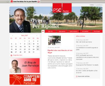 MUNICIPALS 2007<br>El PSC de Ripollet presenta la web de Juan Parralejo -Imatge 1-