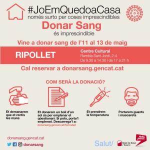 Fes la teva donació de sang entre l'11 i el 13 de maig - Reserva cita -Imatge 1-