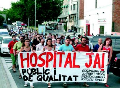 La Coordinadora per la Sanitat Pública i de Qualitat es torna a manifestar -Imatge 1-