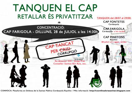 Es convoquen concentracions contra el tancament dels CAP aquest estiu -Imatge 1-