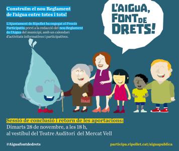 Avui es presenten les conclusions i aportacions del procés participatiu "Aigua, font de drets!" -Imatge 1-