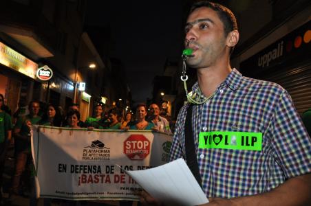 L'acció reivindicativa 'ILP en Marxa' fa nit a Ripollet -Imatge 1-