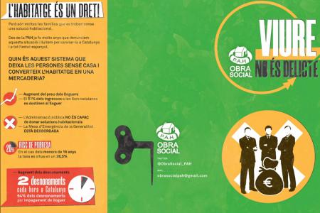 La PAH de Ripollet reivindica la seva campanya "Viure no s delicte - Obra Social PAH" -Imatge 1-