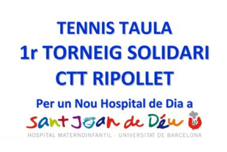 El Club Tennis Taula Ripollet organitza un torneig solidari en favor de Sant Joan de Déu -Imatge 1-