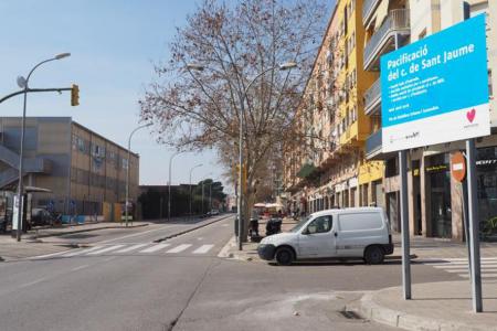 Iniciades les obres d'ampliació de voreres i millora de l'accessibilitat a Balmes i Sant Jaume -Imatge 1-