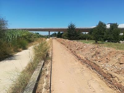 En marxa les obres de connexió del carril bici de l'avinguda del riu Ripoll amb Montcada  -Imatge 1-