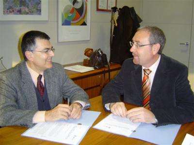 Signat el conveni per a la construcció d´un nou dipòsit d´aigua de 6.000 m3 -Imatge 1-