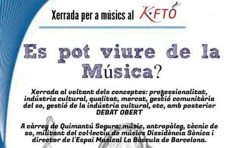Xerrada al Casal de Joves sobre les possibilitats de viure de la música -Imatge 1-