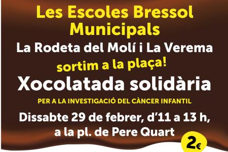 Les Escoles Bressol Municipals surten al carrer aquest dissbte i se sumen a la xocolatada solidària -Imatge 1-