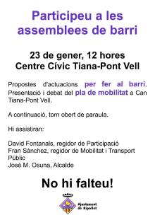 Assemblea al barri de Can Tiana-Pont Vell