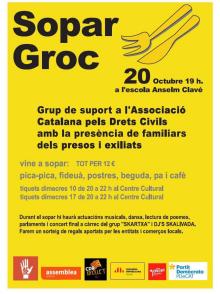 Presentació As. Catalana pels Drets Civils - Sopar Groc