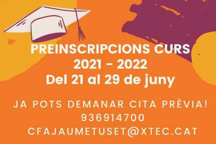 El CFA Jaume Tuset obre les preinscripcions per al curs vinent