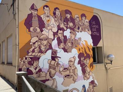 El mural de la casa del Comú ens apropa la història de Ripollet a peu de carrer -Imatge 1-