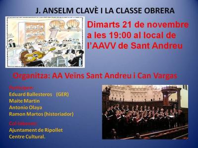 L'AAVV Sant Andreu i Can Vargas reivindiquen el vessant més social d'Anselm Clavé -Imatge 1-