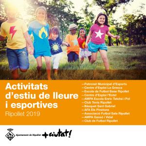 Ja està disponible el programa d'activitats de lleure i esportives per a l'estiu 2019 a Ripollet -Imatge 1-