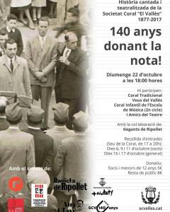 La Societat Coral "El Vallès" presenta un recorregut musical i teatral pels seus 140 anys d'història -Imatge 1-