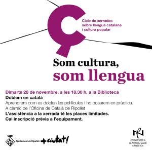 "Som cultura, som llengua", nou cicle de xerrades sobre llengua i cultura catalanes -Imatge 1-