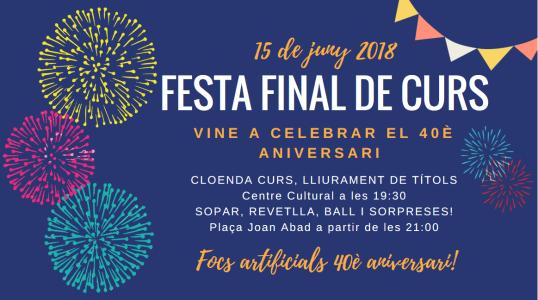 Festa del 40 aniversari del CFA Jaume Tuset i cloenda -Imatge 1-