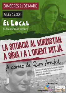 Xerrada: Quim Arrufat parla sobre la situaci al Kurdistan, Sria i lOrient Mitj -Imatge 1-