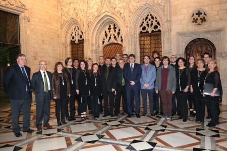 La coral Veus del Valls participa en l'acte d'homenatge al retorn del president Tarradellas -Imatge 1-