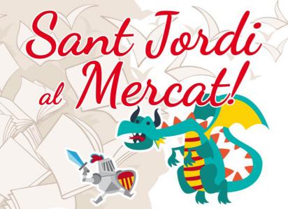 El taller "Viu Sant Jordi al Mercat" convida els infants a dibuixar el punt de llibre per Sant Jordi -Imatge 1-