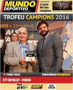 El diari 'Mundo Deportivo' reconeix la bona feina feta pels equips del Club Tennis Taula Ripollet -Imatge 1-