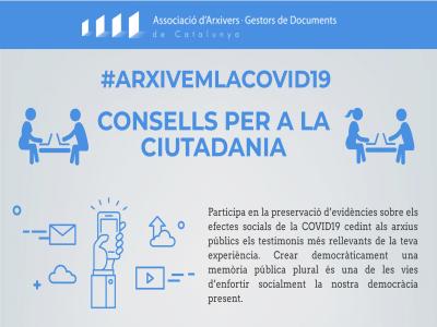 Crida de l'Arxiu Municipal per a la cessi de documents sobre el confinament #ArxivemlaCOVID19 -Imatge 1-