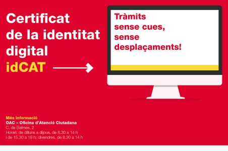 Ja es pot tramitar el Certificat de la identitat digital a l'OAC -Imatge 1-