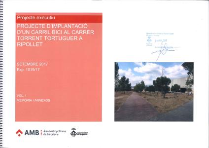 Projecte d'implantaci d'un carril bici al carrer del Torrent del Tortuguer -Imatge 1-