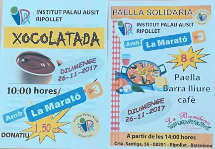 Activitats de l'Institut Palau Ausit per La Marat 2017 -Imatge 1-