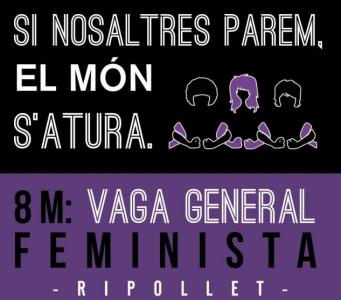 El Comitè de la vaga feminista de Ripollet omple el 8M d'accions reivindicatives -Imatge 1-