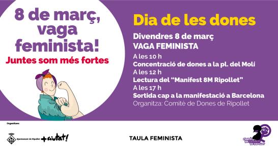 El 8 de març, Vaga feminista! Juntes som més fortes -Imatge 1-